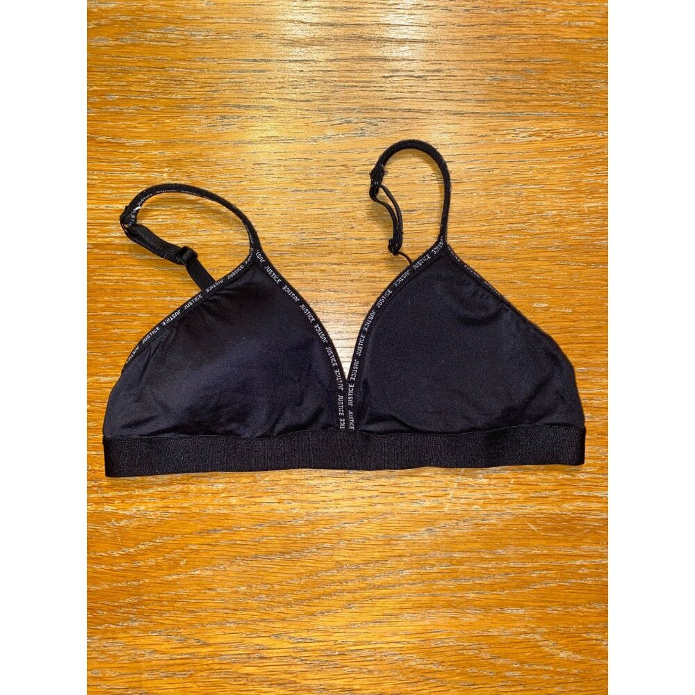 Justice Girls Black Adjustable Strap Bralette